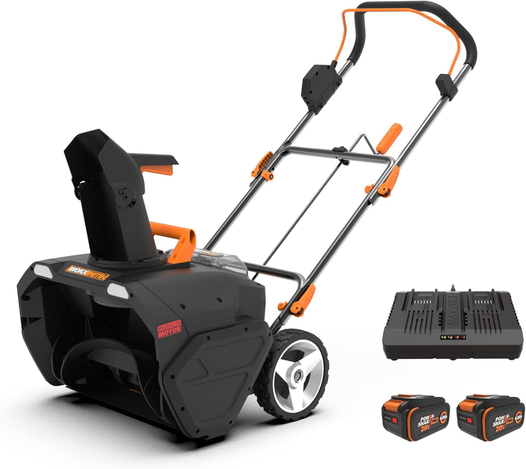 Worx 40V 20" Cordless Snow Blower Power Share with Brushless Motor - WG471 (Batteries & Charger Included)